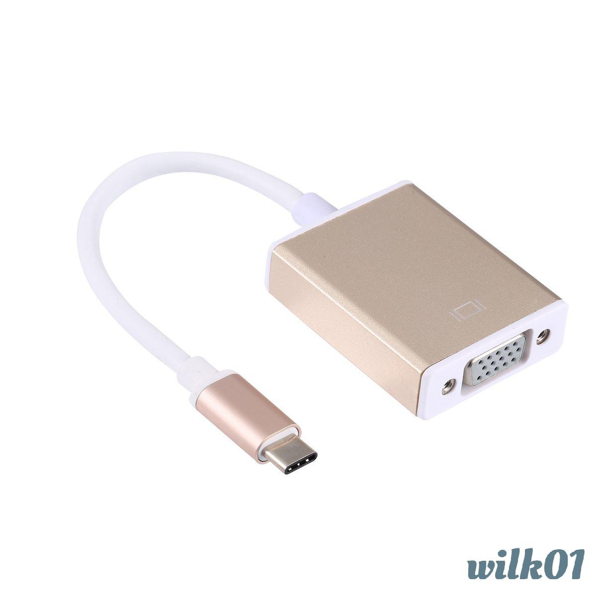 Dây Cáp Chuyển Đổi Từ Cổng Usb C Sang Cổng Vga 3 Cổng Dành Cho Macbook Wilk01