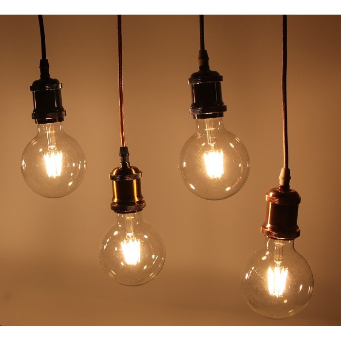 Bộ 5 dây đèn thả cổ điển bóng đèn tròn Edison G95 8W