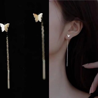 Đôi Bông Tai Dáng Dài Họa Tiết Bướm Thời Trang Cho Nữ