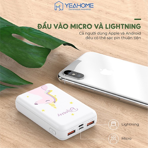 Pin Sạc dự phòng mini Yoobao P10W 10000mAh, Hàng chính hãng, Bảo hành 6 tháng