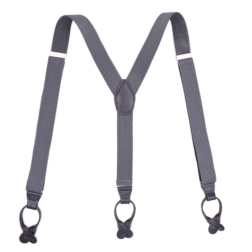 Thắt lưng có thể điều chỉnh hình dạng chữ Y bằng da đàn hồi nẹp nút màu tinh khiết cho nam