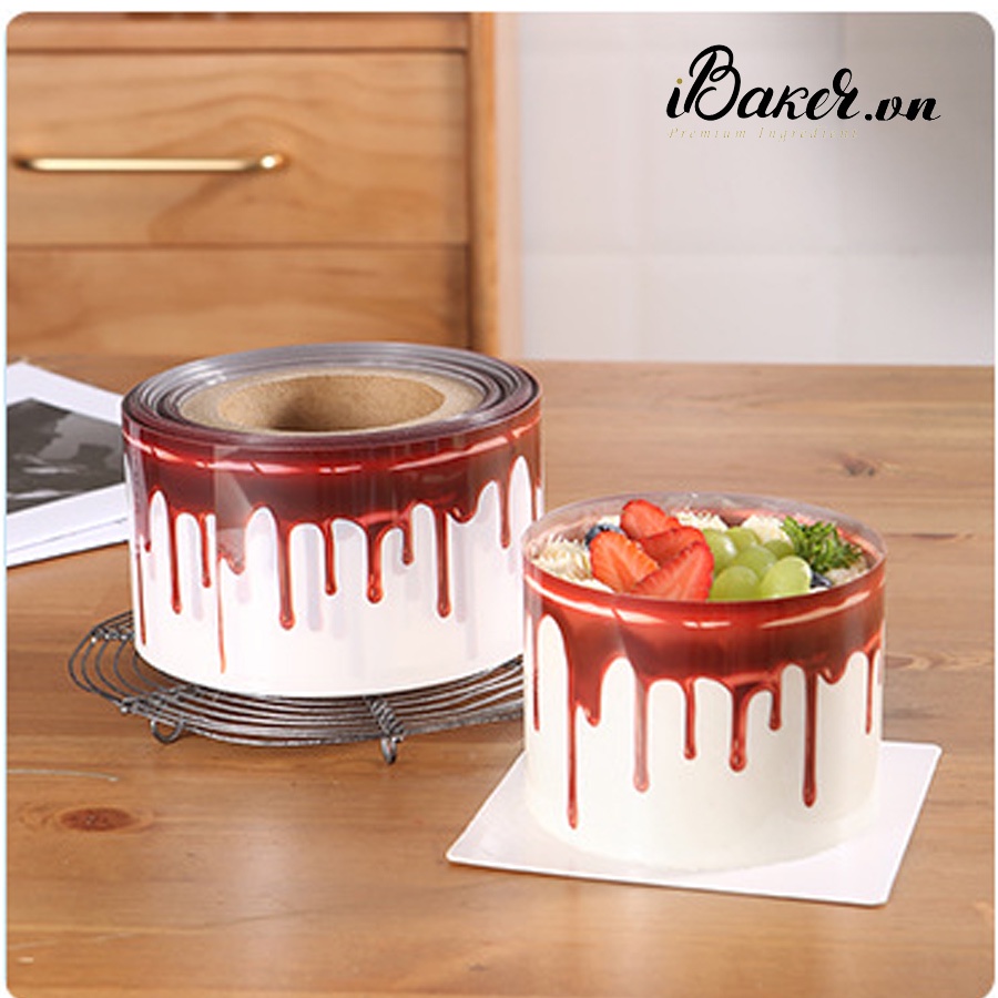 [1kg] Cuộn mica họa tiết/ in hình bọc thành bánh Mousse, trang trí bánh kem