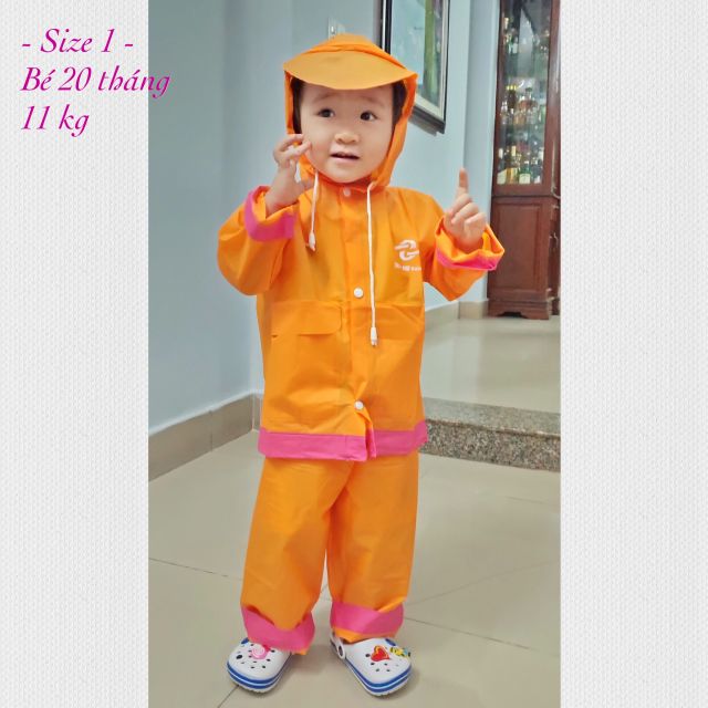 {Size 1} Áo mưa bộ cho bé Size 1