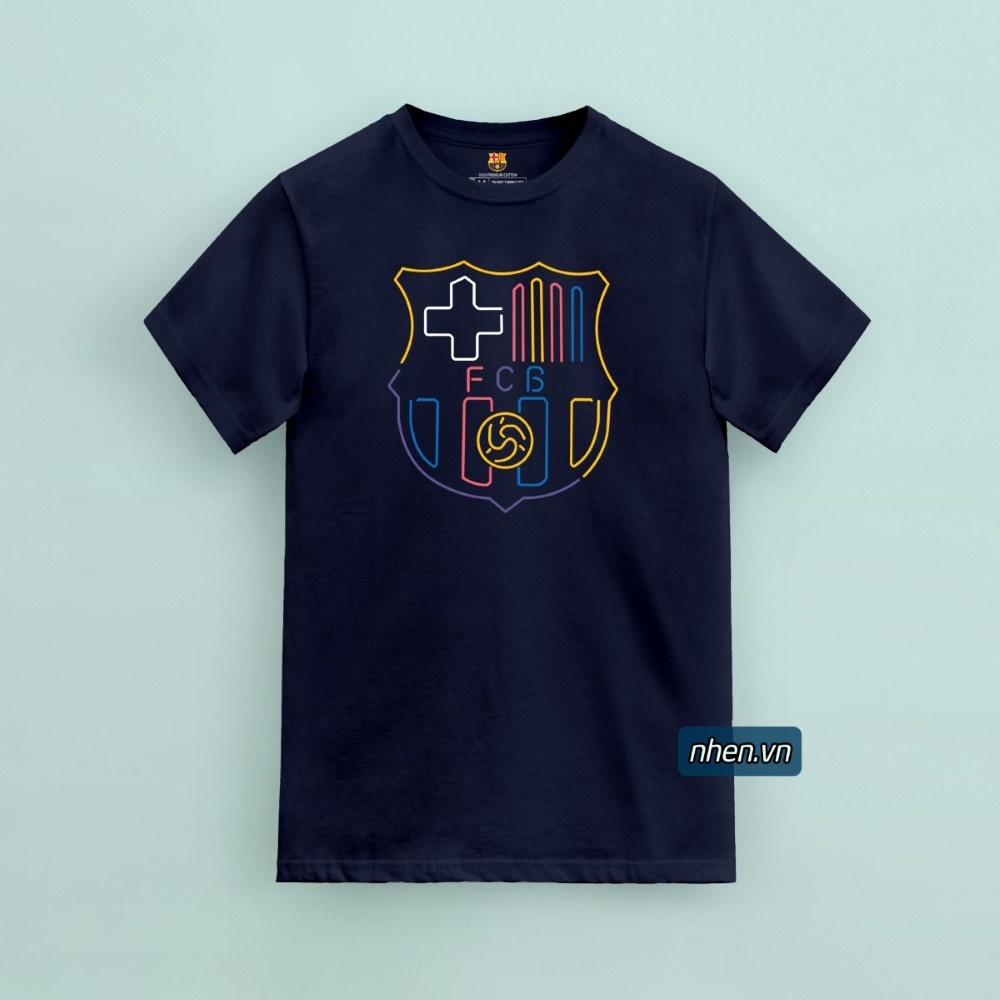 Áo thun thể theo Barcelona 15 logo hiệu ứng đèn neon