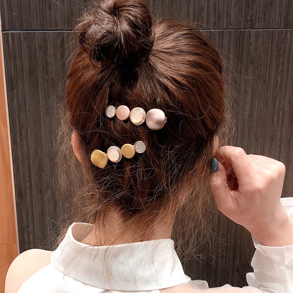 Kẹp Tóc Tròn Màu Sắc Lấp Lánh