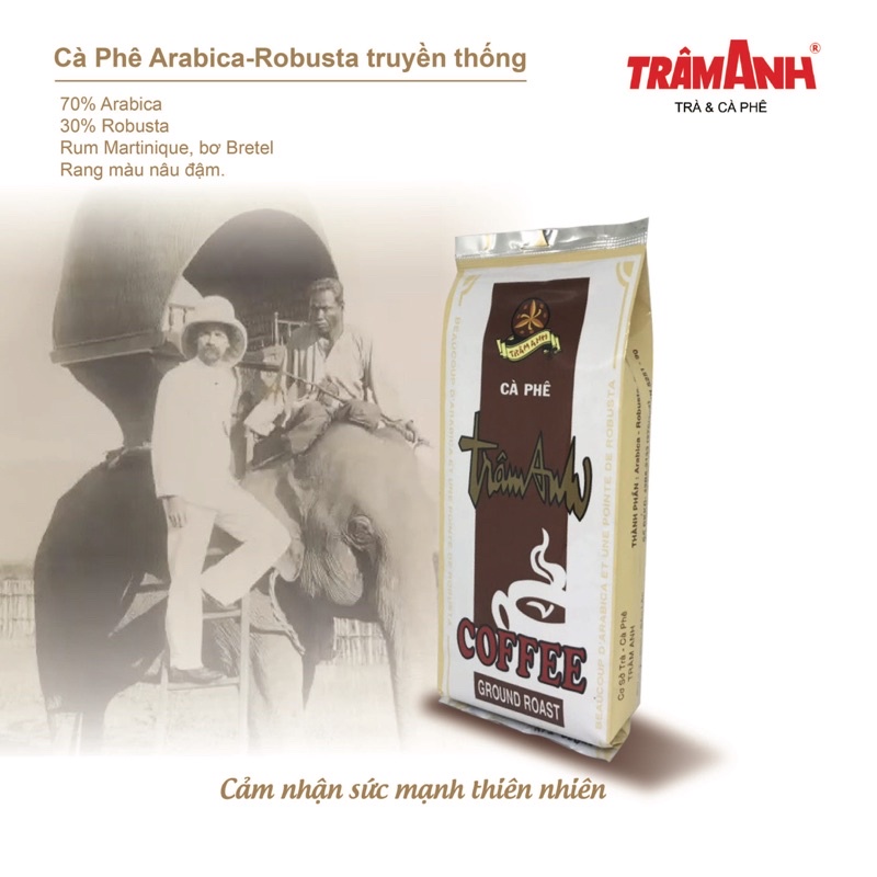 Cà Phê Arabica và Robusta hoà quyện đậm đà 250gr TRÂM ANH