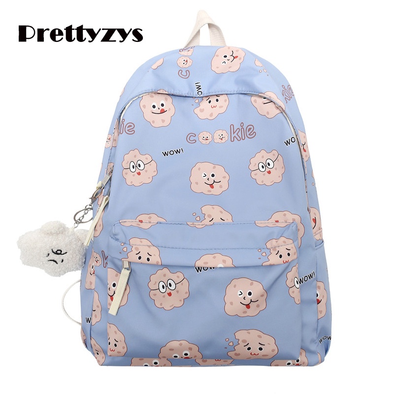 Balo PRETTYZYS sức chứa lớn 14 inch thời trang đi học kiểu Hàn Quốc 2022 cho bạn gái tuổi teen