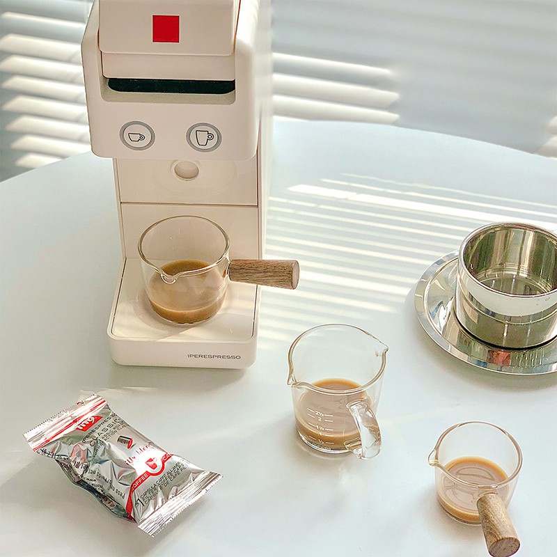 Heat-resistant Milk Glass Cup Kitchen Espresso Coffee Double-mouthed Cup Measuring Cup