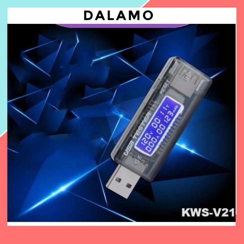 Thiết bị test pin sạc, củ sạc, đo dòng điện, check dung lượng pin KWS-V21 DALAMO