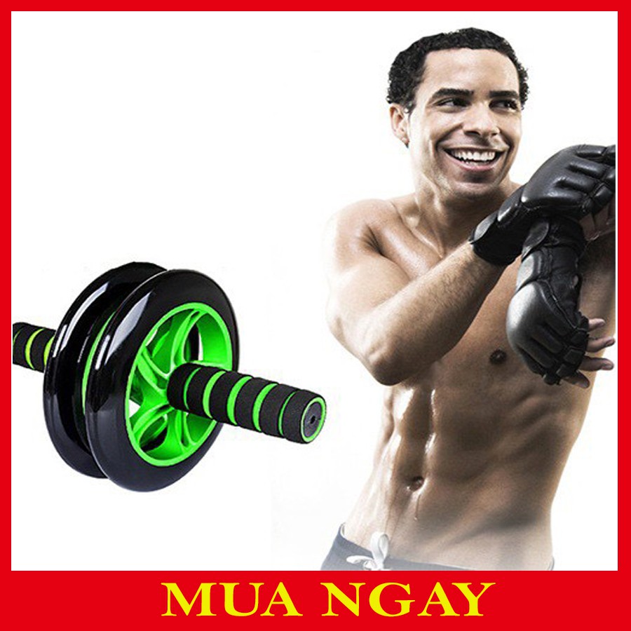 ️Free Ship️Con Lăn Tập Bụng Xanh Lá + Kèm Thảm Lót Đầu Gối