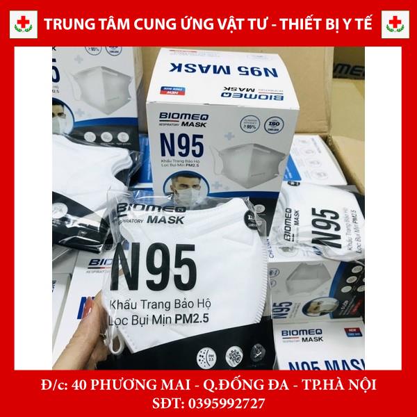 Khẩu trang bảo hộ N95 y tế Biomeq thiết kế 3D ôm mặt, thoáng khí