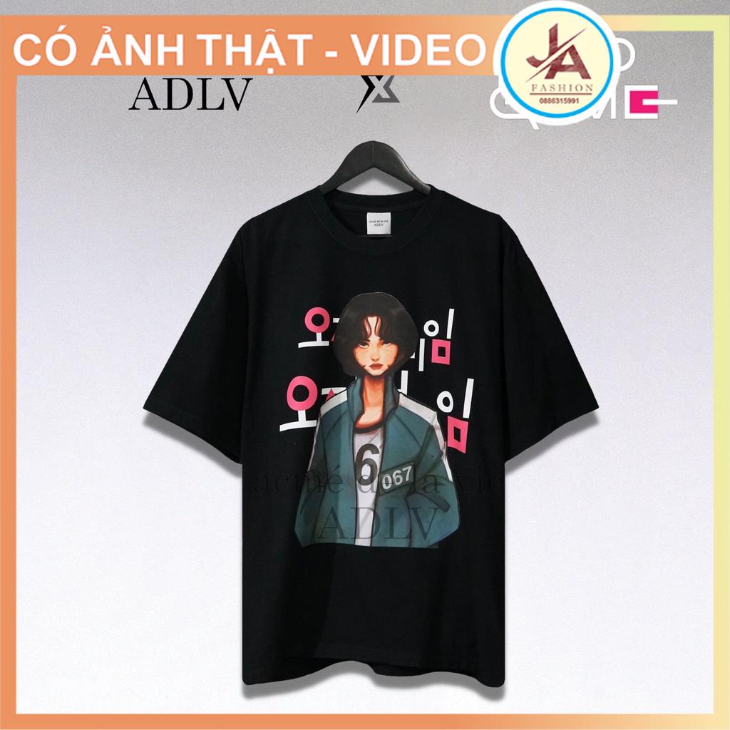 Áo thun tay lỡ unisex form rộng ADLV Squid Game Hot Trend Unisex Hàn Quốc JASHOP