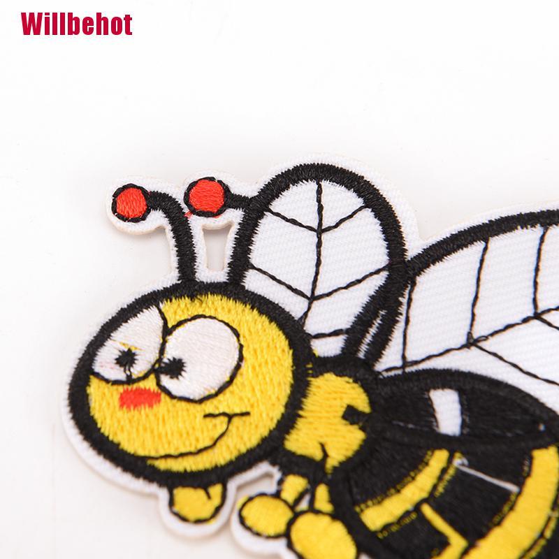 Miếng Vải Thêu Trang Trí Quần Áo Hình Con Ong Xinh Xắn