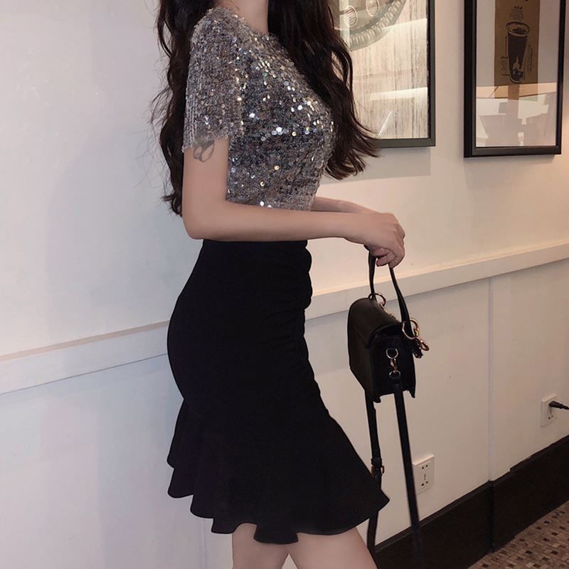 Set Áo Váy Đuôi Cá Phong Cách Phương Tây Thời Trang Mùa Hè Cho Nữ