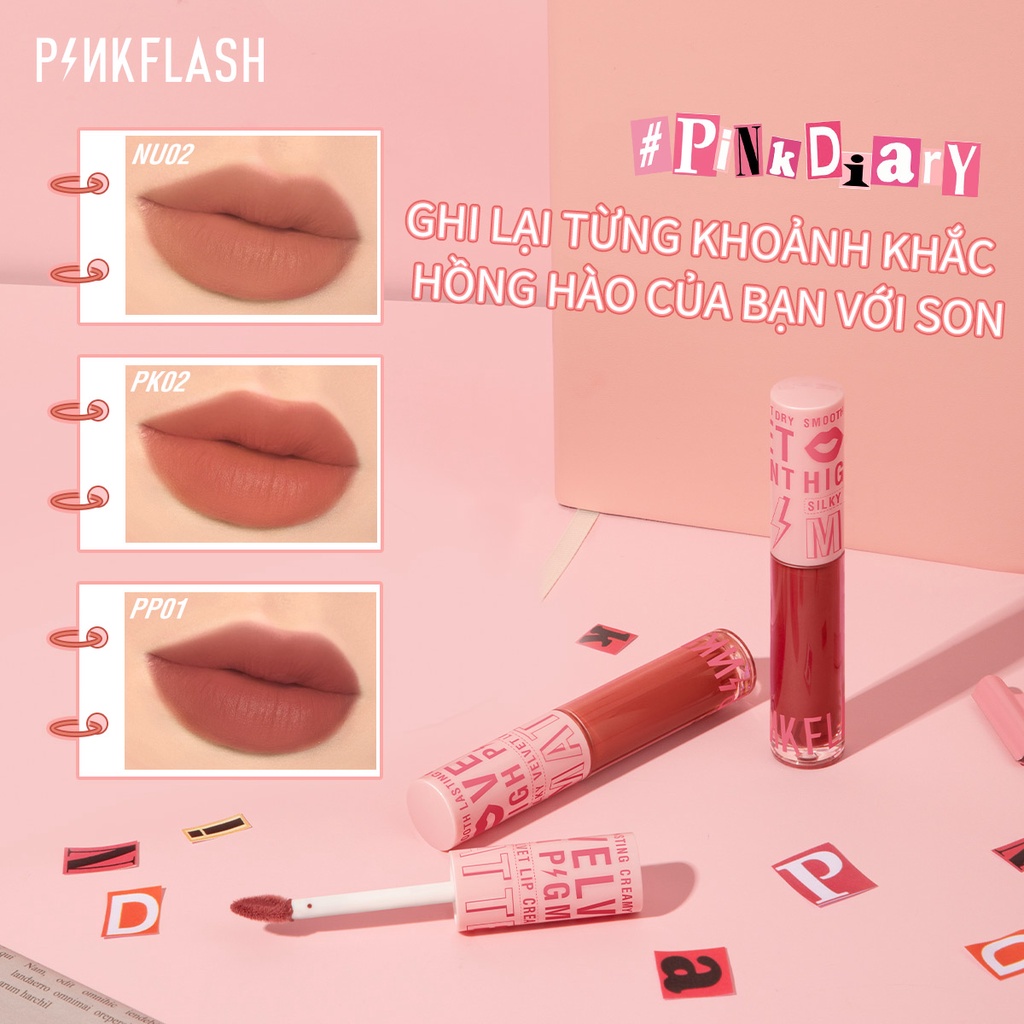 Bộ 7 mỹ phẩm trang điểm PINKFLASH gồm 6 son môi + 1 phấn mắt 200g | BigBuy360 - bigbuy360.vn