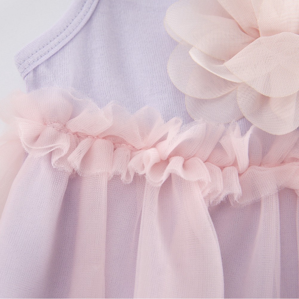 Áo Liền Quần Sanlutoz Không Tay Màu Tím Mùa Hè Cho Bé Gái