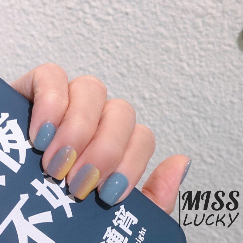 [Hàng mới về] Bộ móng tay giả kiểu dáng đơn giản thời trang kem keo dán dùng để trang trí móng