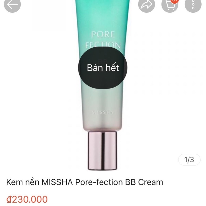 BB Cream - Kem nền kiềm dầu, đều da Missha 30ml