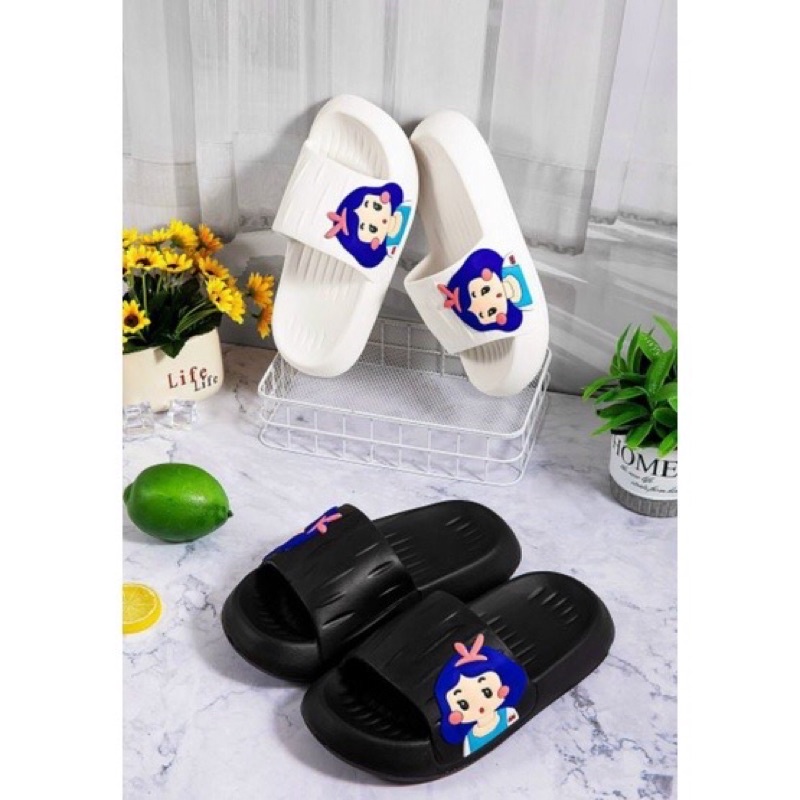 Dép quai ngang nữ đế cao 4cm chất eva êm, dép hình phú bà mẫu mới