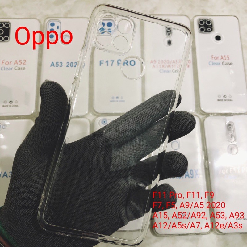 Ốp Lưng Dẻo Trong Suốt Loại Tốt Khó Ố Vàng Oppo A94 A93 A92 A91 A54 A53 A52 A15 A12 A12e A7 A5s A3s F11 Pro F9 F7 F5...