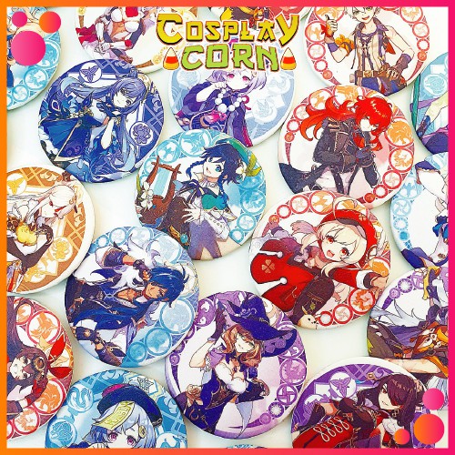 badge Huy hiệu cài áo in hình Genshin Impact anime game- Pin genshin impact cài áo, túi , balo