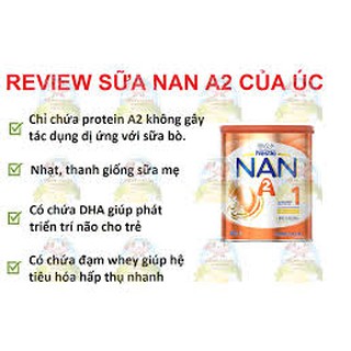 SỮA NAN A2 800g ÚC ĐỦ SỐ 1.2.3( DATE mới)