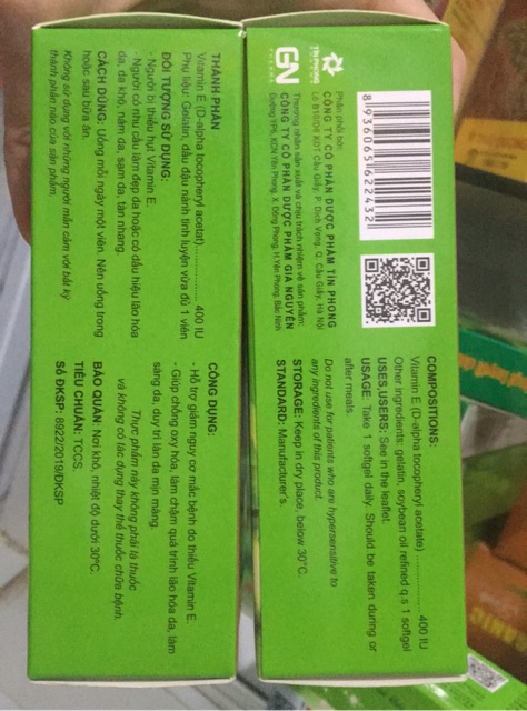 ETINFO 400IU ( VITAMIN E THIÊN NHIÊN) | BigBuy360 - bigbuy360.vn