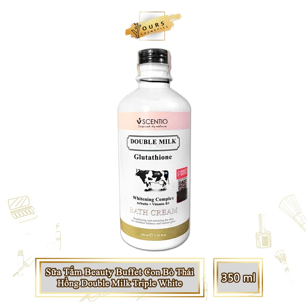 Sữa Tắm Beauty Buffet Con Bò Thái Hồng Double Milk Triple White-Glutathione &amp; Arbutin