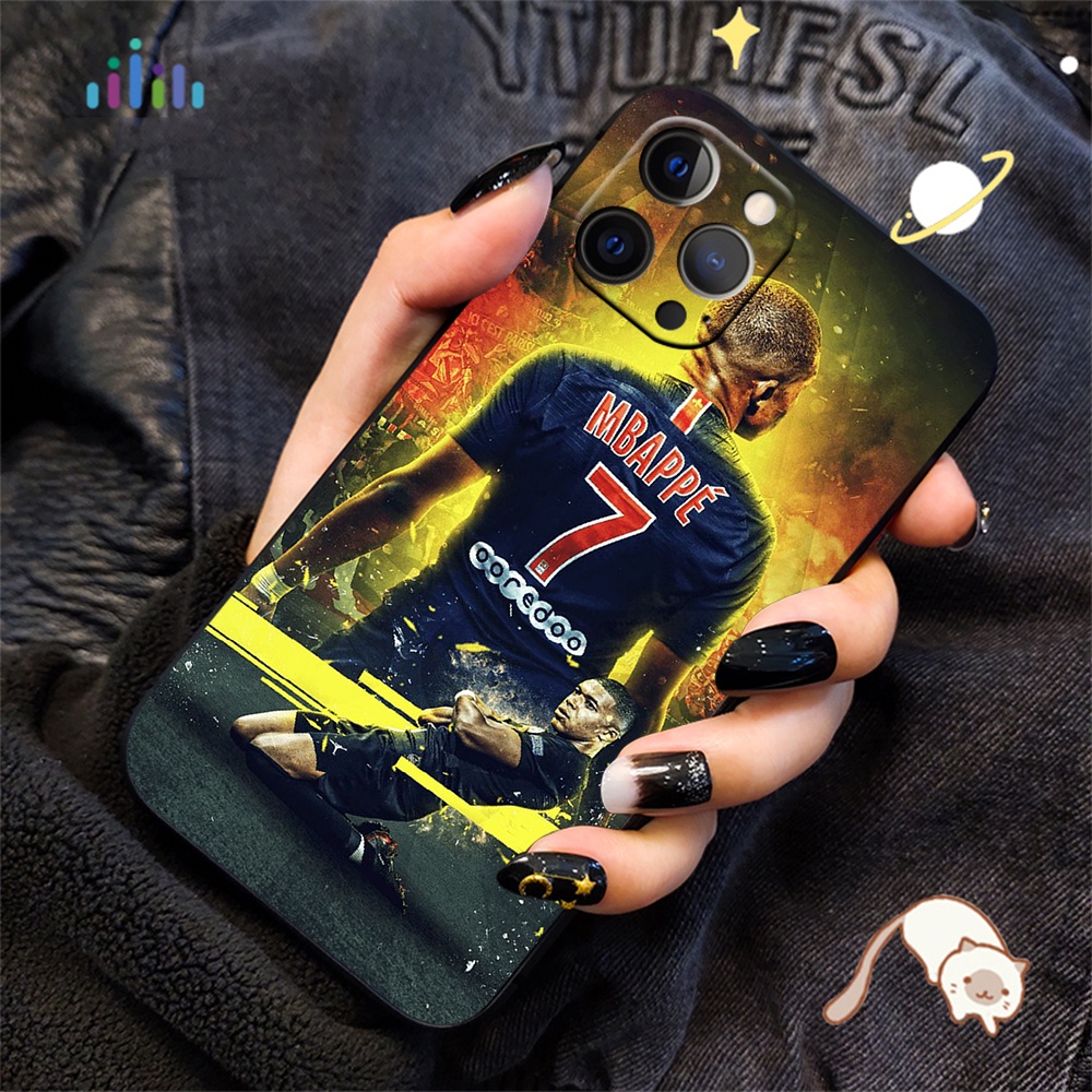 Ốp Điện Thoại tpu Dẻo Họa Tiết Cầu Thủ Bóng Đá kylian mbappe Cho iphone 7 8 7 + 8 + 6 + 6s + xr xs max 5 5s 59w