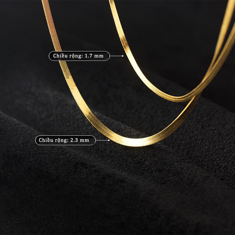 Vòng cổ choker dáng trơn bản to mạ vàng chạm xương quai xanh sang trọng cá tính - DB2632- Bảo ngọc Jewelry