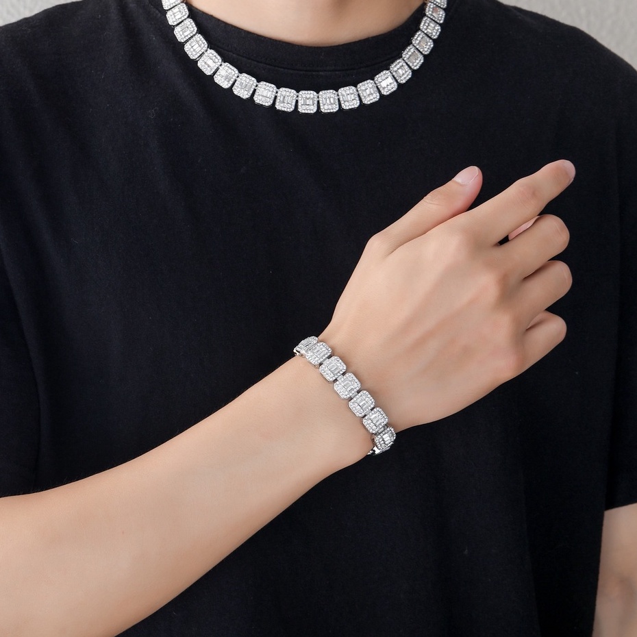 Lắc tay baguette libery bản khoá cài sang trọng quý ông - Mẫu V018