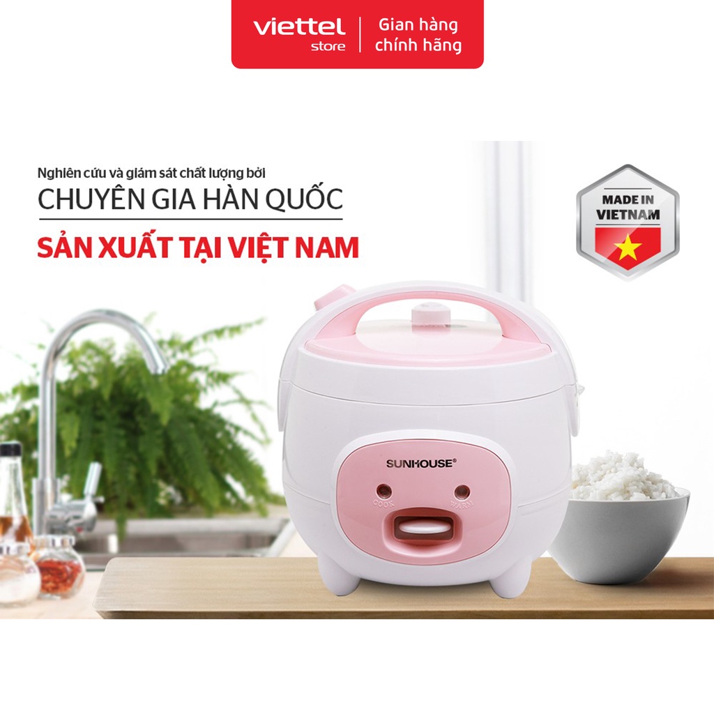 [Mã ELHADEV giảm 4% đơn 300K] Nồi cơm điện 1.2L Sunhouse SHD8217W Chính hãng