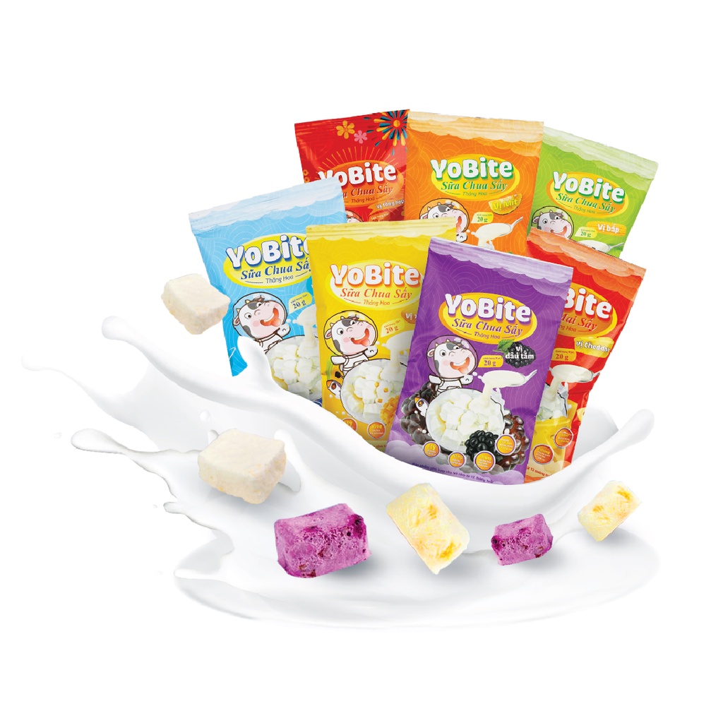 Sữa chua khô ăn dặm YoBite Kids vị dâu - Hỗ trợ tiêu hóa, ngừa biếng ăn