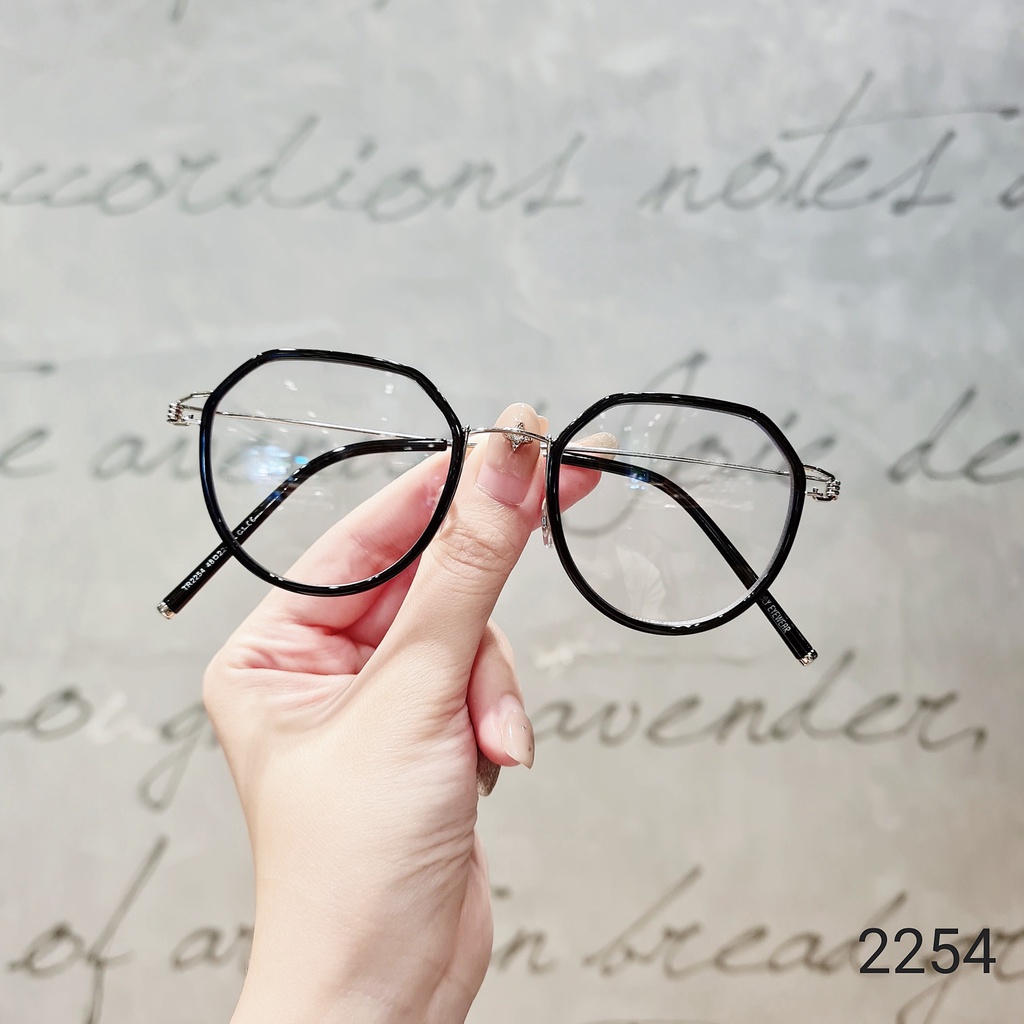 Gọng kính tròn nam nữ LILYEYEWEAR chất liệu nhựa chắc chắn kiểu dáng thời trang dễ đeo thời thượng 2254