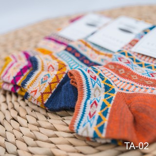 Tất ngắn nữ thổ cẩm set 3 đôi 3 màuTA02