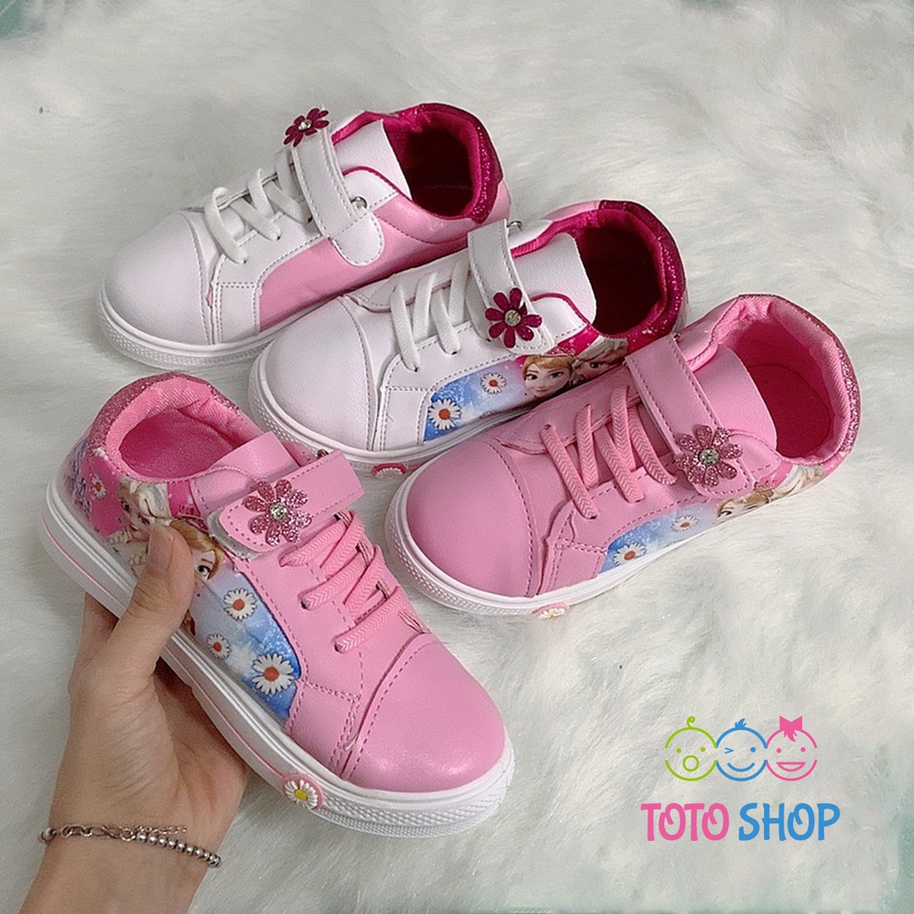 Giày thể thao sneaker in hình công chúa Elsa cho bé gái