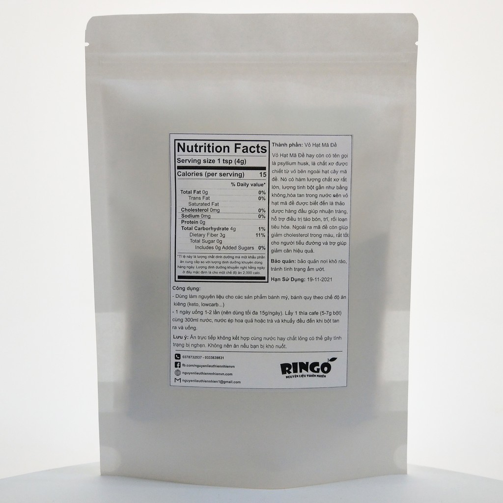 Bột Vỏ Hạt Mã Đề (Nguyên Chất) Psyllium Husk | BigBuy360 - bigbuy360.vn