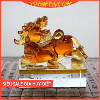 Tỳ Hưu Tịch Tà Ngọc Lưu Ly Trang Trí Phong Thủy Ô Tô