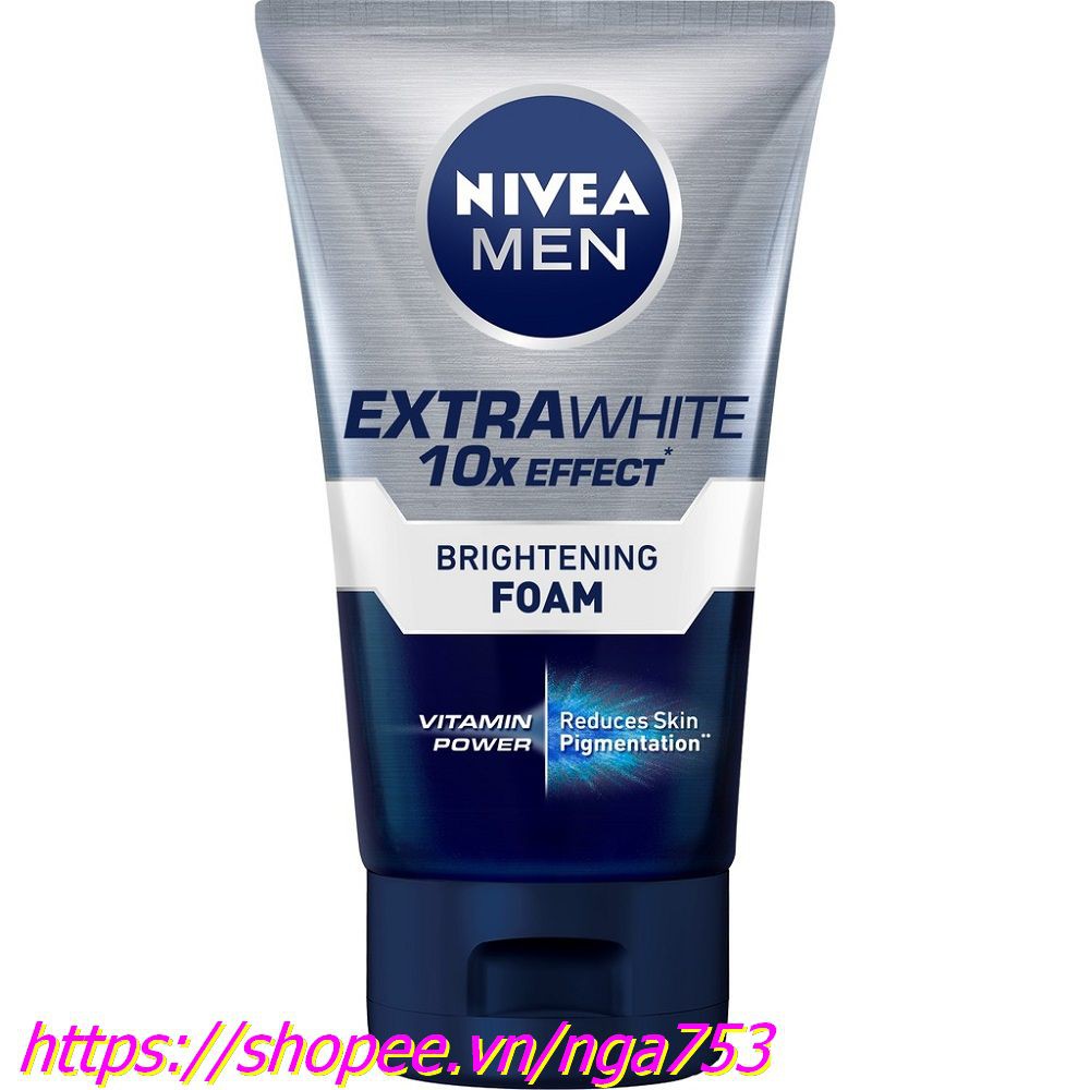 trùng Sữa Rửa Mặt Nam Nivea 100g Sáng Mịn Và Sạch Sâu 100% chính hãng.