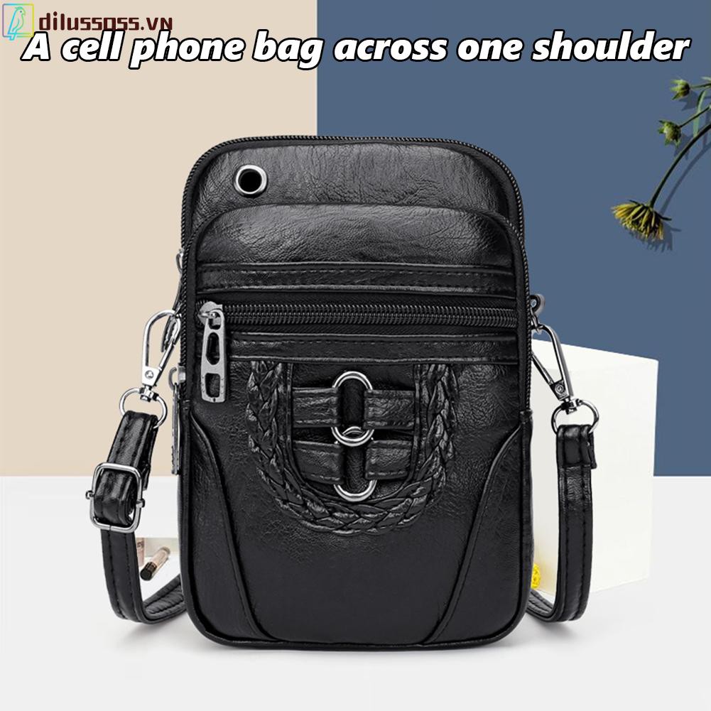 Túi Đeo Chéo Da Pu Nhiều Ngăn Thời Trang Cho Nữ