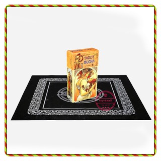 Combo Bộ Bài Bói Tarot Mucha Card Deck và Khăn Trải Bàn Tarot Toyvnmall