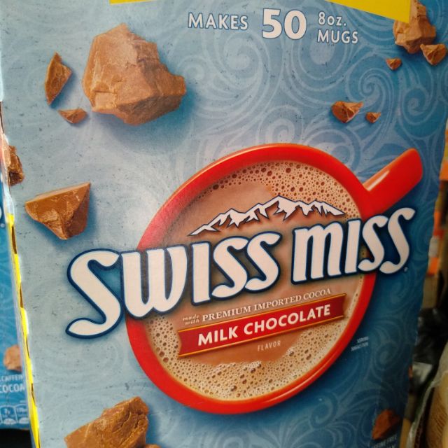(Date t8/2022) Hộp cacao sữa 50 gói Swiss Miss milk chocolate 1.95kg