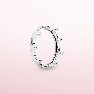 MISS LOVE Nhẫn Xi Mạ Bạc 925 Hình Vương Miện Đính Đá Lấp Lánh 198599c00