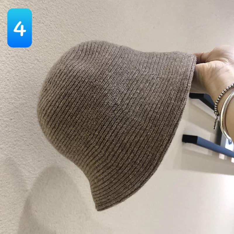 Mũ len nữ nón bucket vành nhỏ tai bèo hàng Quảng Châu cao cấp