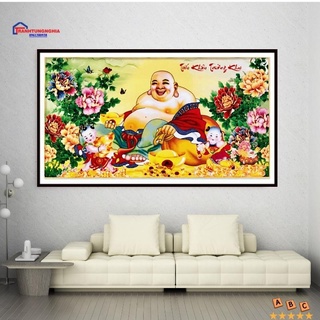 Tranh đính đá phật di lạc 1m05 x 60cm