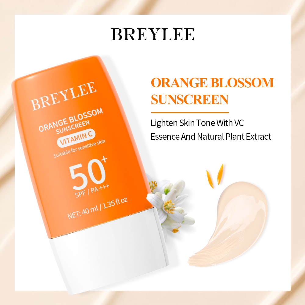 Kem Chống Nắng BREYLEE SPF 50 + / PA + + + Vitamin C Làm Trắng Da Chống Tia UV 40ml