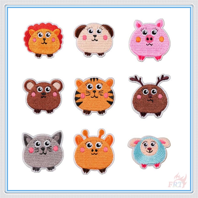 ☸ Miếng Dán Tự Dính Hình Động Vật Đáng Yêu ☸ 1 Hình Dán Ủi Trang Trí Quần Áo Hình Dáng Dễ Thương