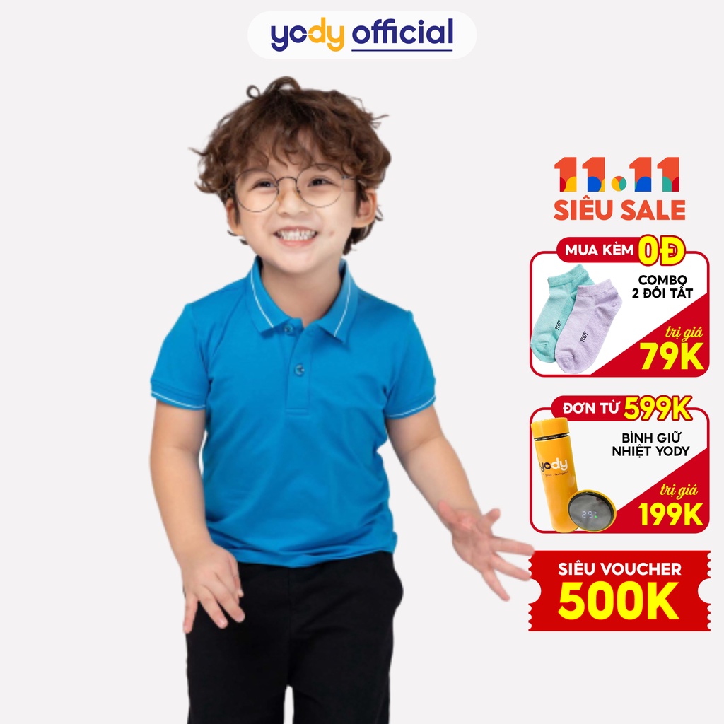 [Mã WABRYD1111 giảm 10% đơn 250K] Áo Polo Yody Trẻ em chất liệu Cotton Pima Thấm Hút Mềm Mịn Kid3261
