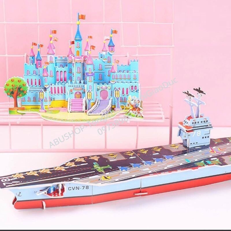 Đồ chơi mô hình 🐷FREESHIP🐷 Xếp hình 3D PUZZLE dạng xốp 18 đến 26cm,Đồ chơi trẻ em thông minh an toàn [mo hinh]5