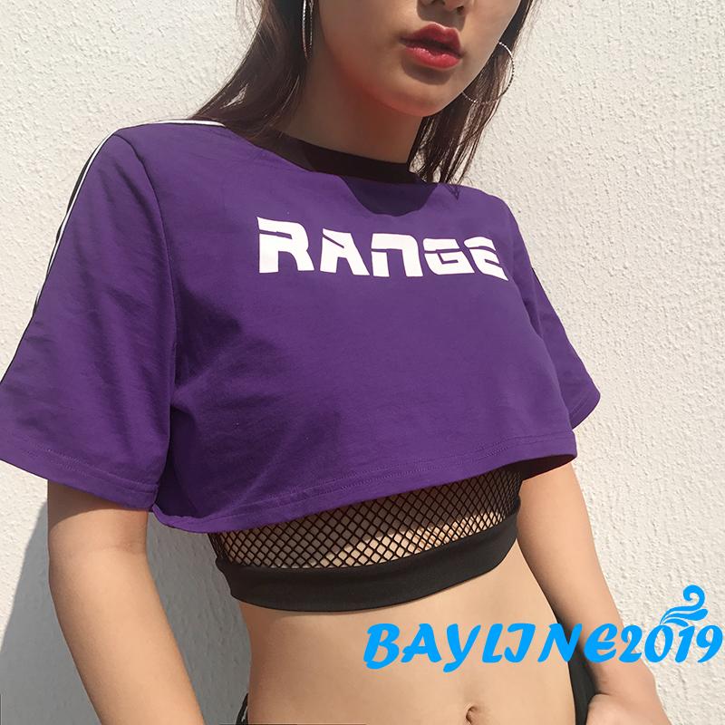 Áo Thun Tay Ngắn In Chữ Trẻ Trung Cho Nữ